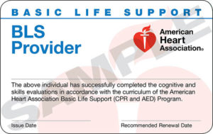 2016 AHA BLS Provider Card